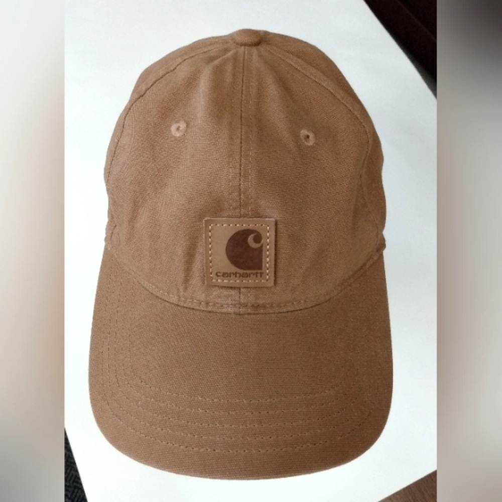 CARHARTT Heavy Canvas Leather Patch Adjustable Adult Unisex Work Hat